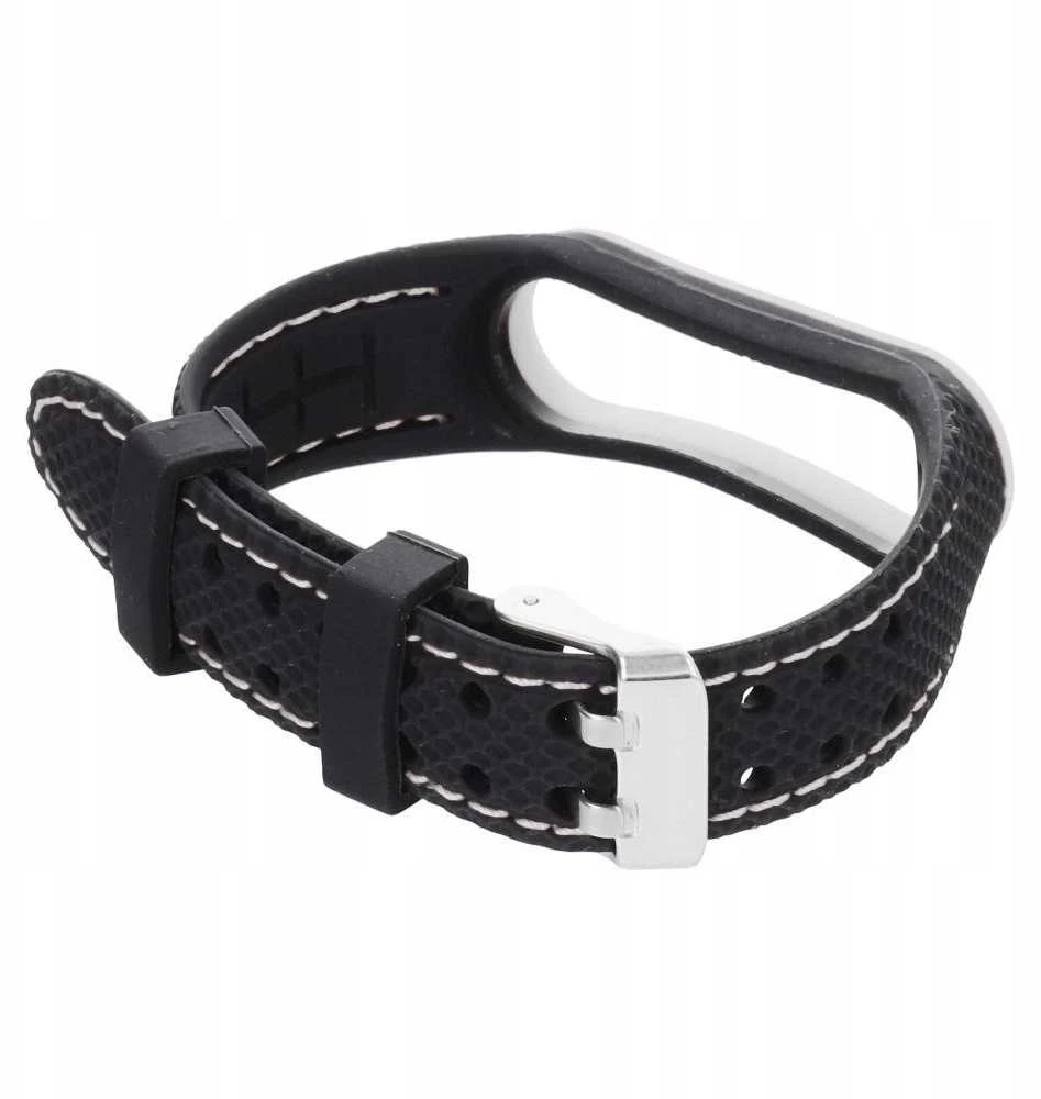 Oem Elastomer apyrankė LIFESTYLE skirta Xiaomi Mi Band 5 / 6 juodos spalvos (03)