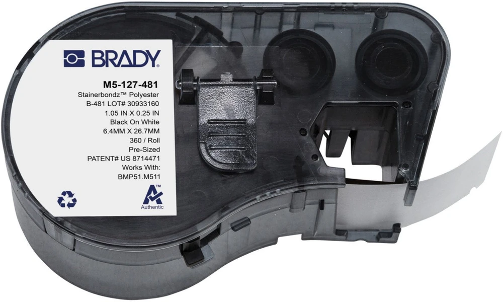 Brady BMP51/BMP53/M511 etiketės