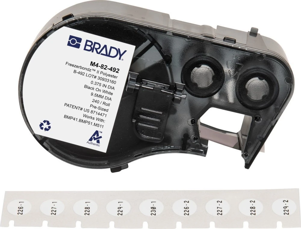 Brady Brady M4-82-492 etykiet do nadruku Juodas, Baltas Samoprzylepne etykiety do drukowania