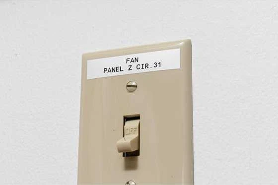 Brady Juoda baltame 6,4 m x 9,53mm