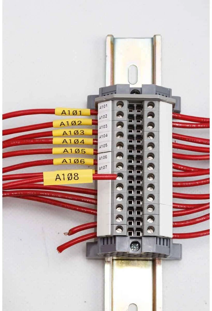 Brady M21-375-C-342-YL, Geltona, Nelipni spausdintuvo etiketė, Poliolefinas, Terminio perkėlimo, Matinis, Laidas/Kabelis