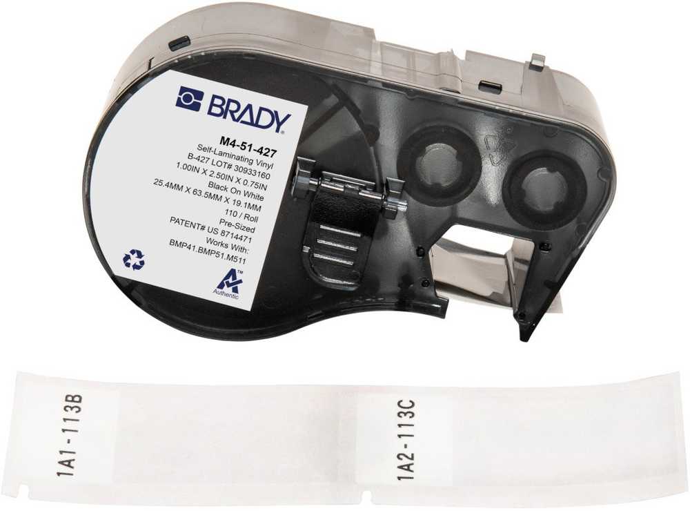 Brady Brady M4-51-427 etykiet do nadruku Juodas, Baltas Samoprzylepne etykiety do drukowania