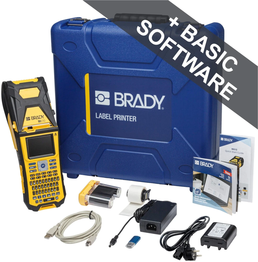 Brady M610 nešiojamas etikečių spausdintuvas, maksimalus etiketės plotis 50,8 mm, ES