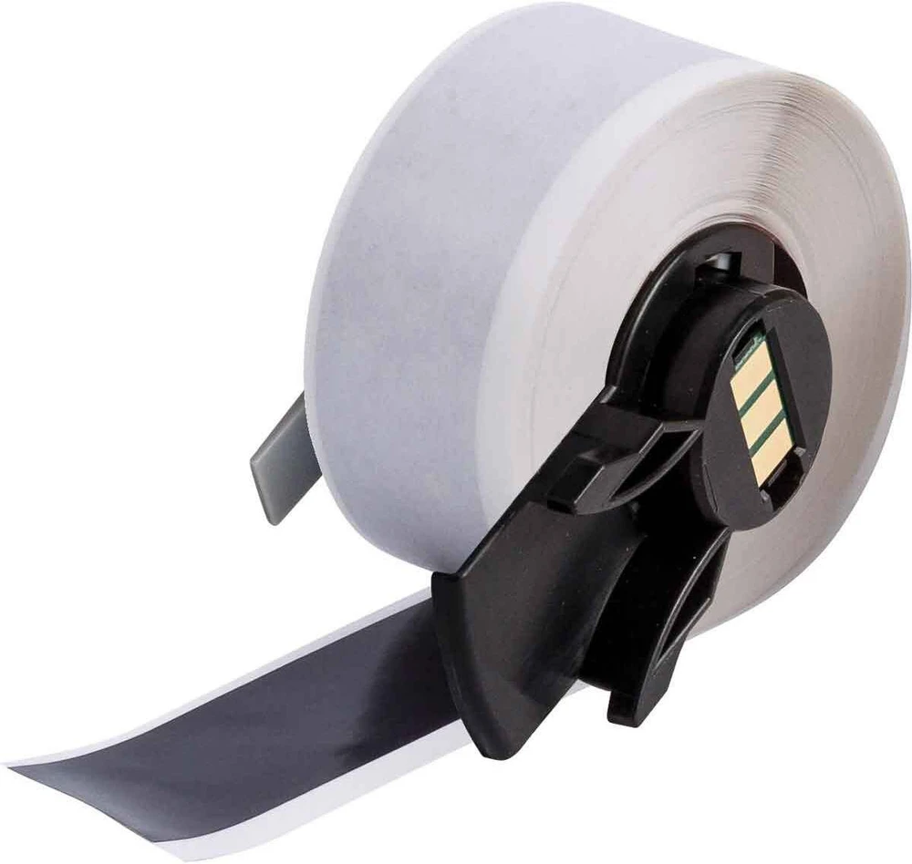 Brady M6C-1000-439-BK, Juoda, Savaime lipdusios spausdintuvo etiketės, Nepertraukiama etiketė, Ritinys, Vinilas, Terminis perdavimas