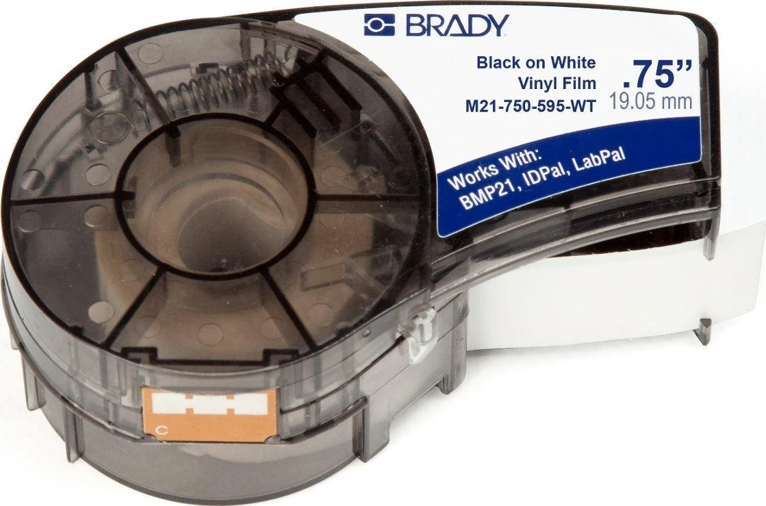 Brady Juodas on Baltas 6,4m x 19,05mm
