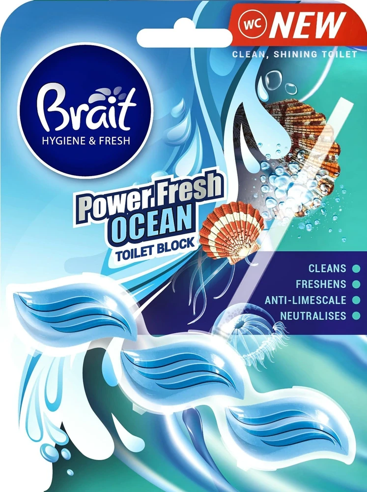 Pakabinamas WC valiklis - gaiviklis Brait Fresh Ocean 39g