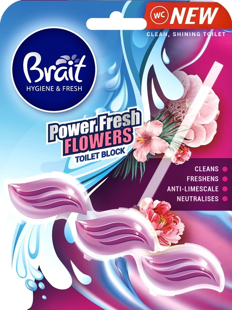 Pakabinamas WC valiklis - gaiviklis Brait Fresh Flowers 39g