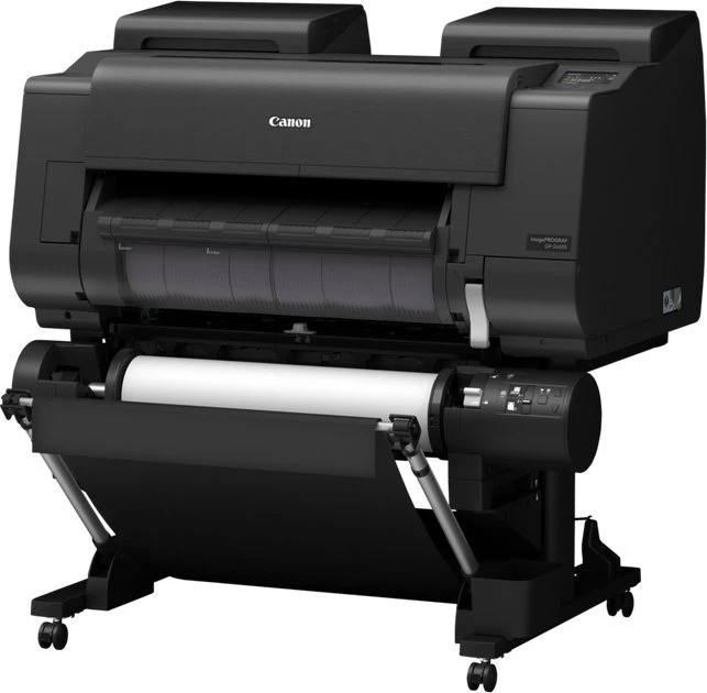 Spausdintuvas Braižytuvas Canon GP-2600S A1 24", 7 spalvos, spausdinimo raiška: 2400 x 1200 dpi, 18 432 purkštukai (MBK/C/M/Y/O: 1536 purkštukai x2, PBK/GY: 1536 purkštukai x1), pigmentiniai rašalai: 7 spalvos (matinė juoda, nuotraukų juoda, žydra, rausvai raudona, geltona, pilka, oranžinė), „Apple AirPrint“, spausdinimo kalbos: PDF