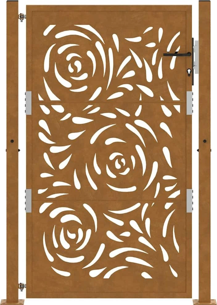 Sodo vartai, 100x150 cm, atsparūs oro sąlygoms, plienas, liepsnos raštas