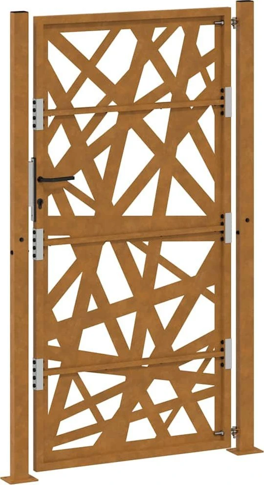 Sodo vartai, 100x175 cm, atsparūs oro sąlygoms, plienas, šviesaus dizaino