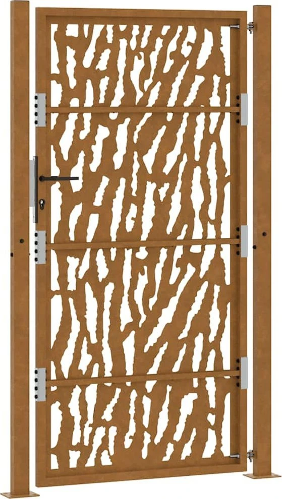 Sodo vartai, 100x175 cm, atsparūs oro sąlygoms, plienas, su raižiniais