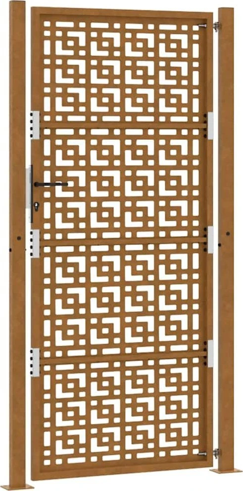 Sodo vartai, 100x200 cm, atsparūs oro sąlygoms, plienas, kryžiaus raštas