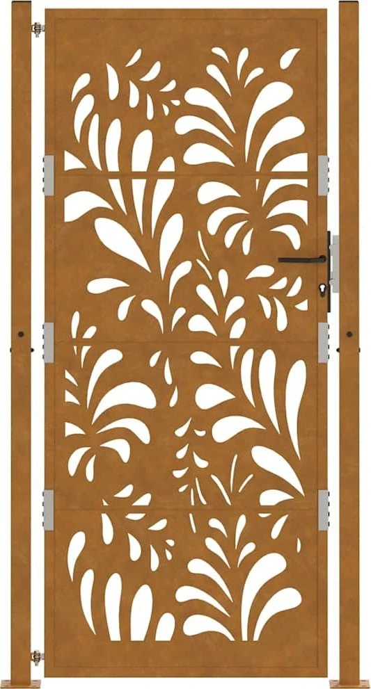 Sodo vartai, 100x200 cm, atsparūs oro sąlygoms, plienas, banguotos konstrukcijos