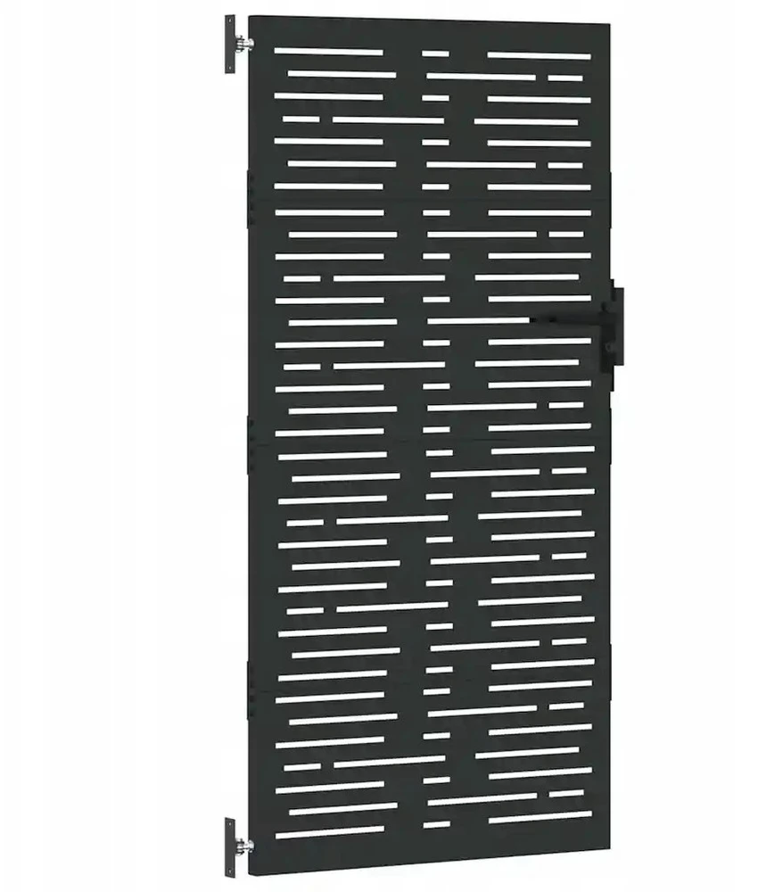 Sodo vartai 85 x 200 cm Juoda Užrakintas