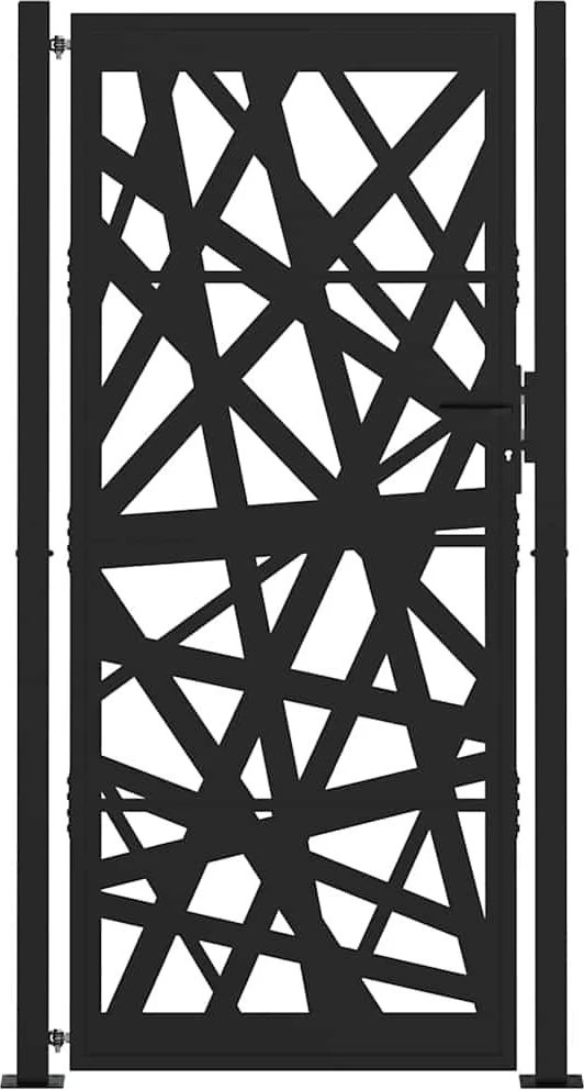 Sodo vartai, juodi, 100x200 cm, plienas, šviestuvo dizainas