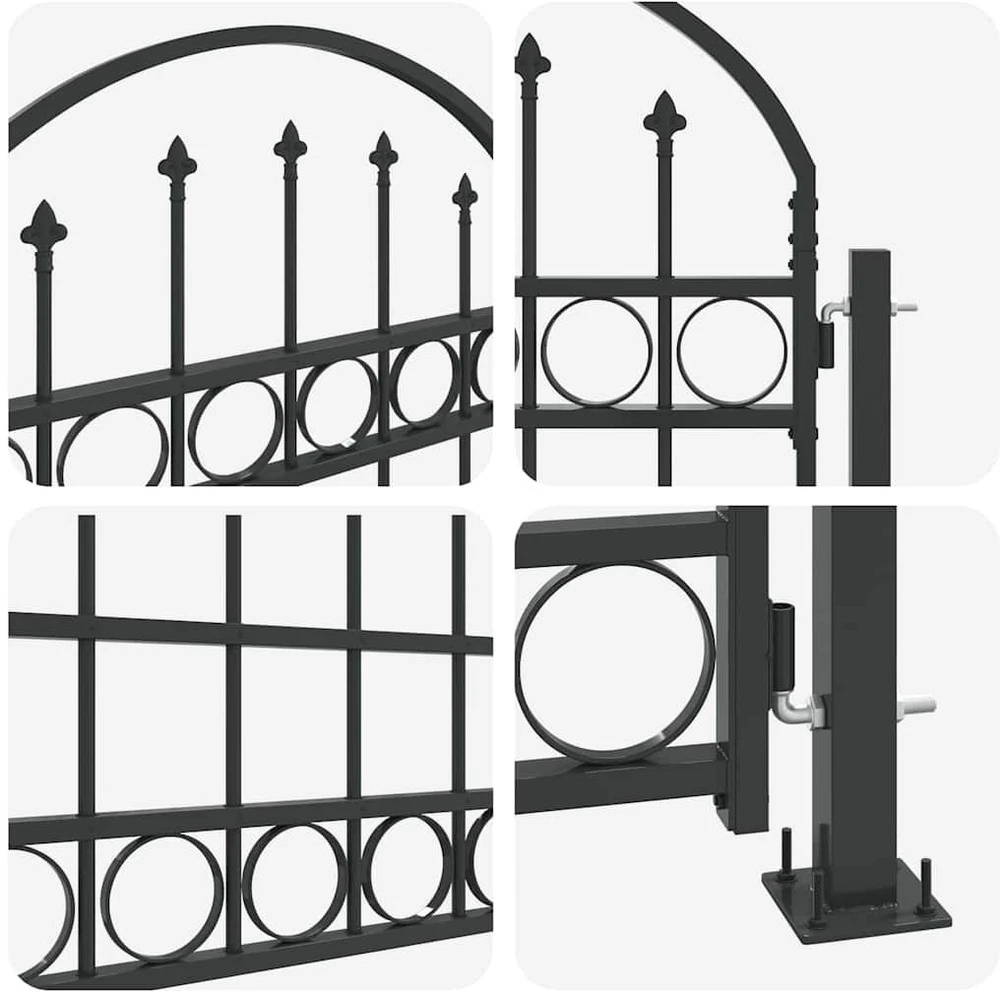 Tvorelės stulpas ASSEN 200 x 88 x 14 cm Plienas Užrakintas