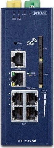 Šakotuvas Bramka VoIP Planet Industrial 5G NR Cellular