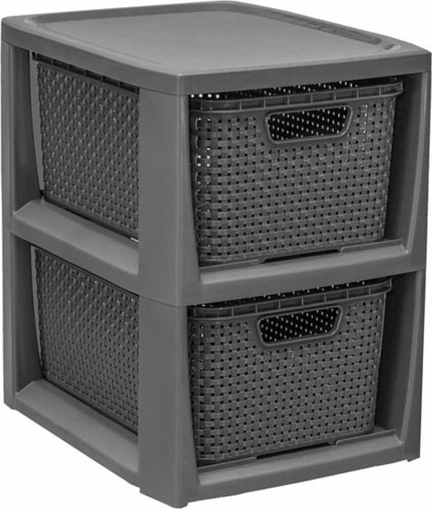 Branq lentyna su 2 krepšeliais Rattan, 14 l