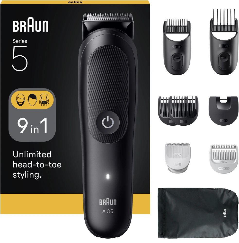 AIO5540 Braun Kirpimo Rinkinys Viskas Viename 9in1