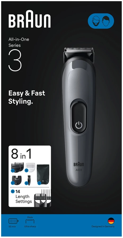 AIO3540 Braun Kirpimo Rinkinys Viskas Viename 8in1