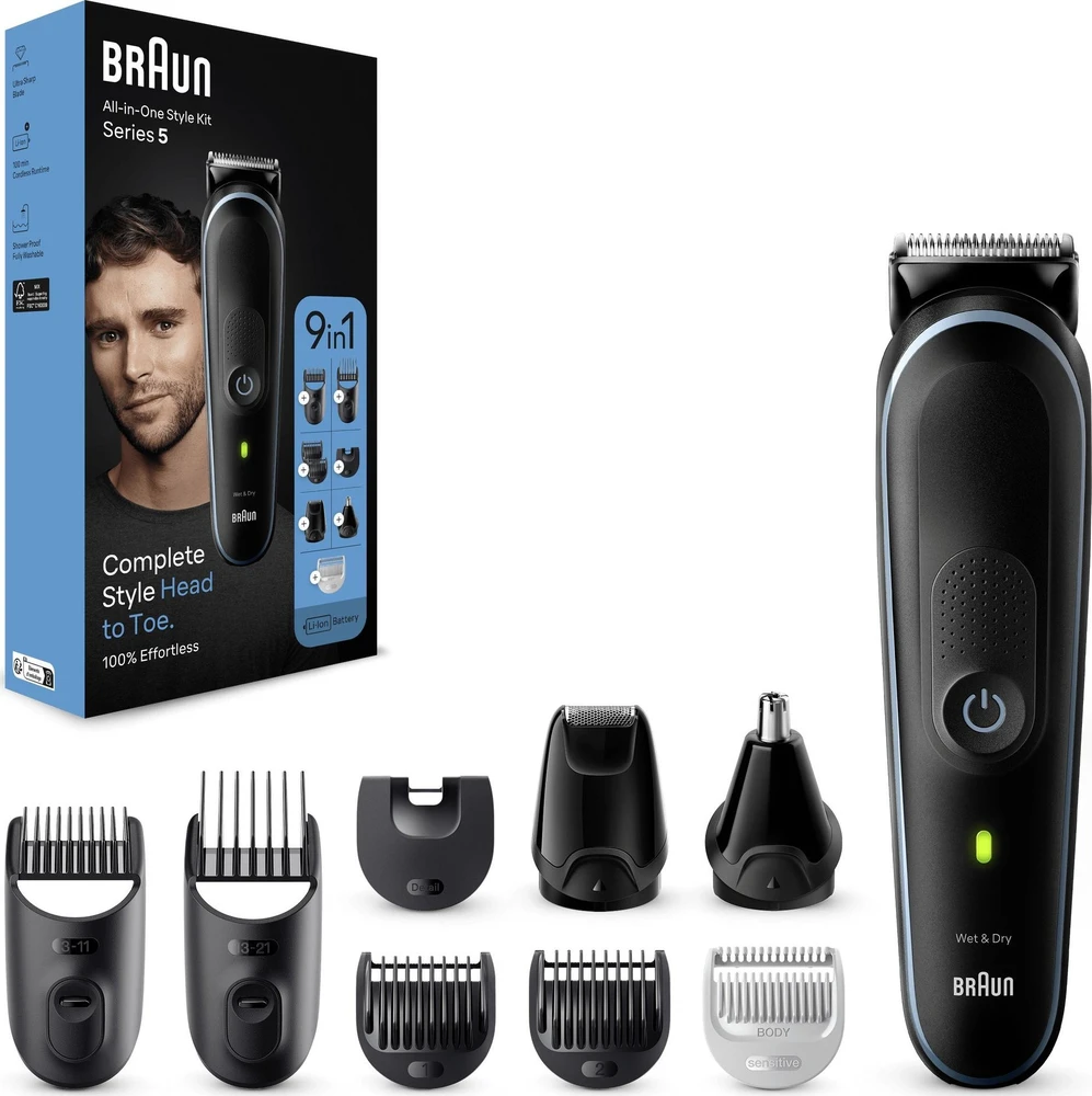 Barzdaskutė Braun Braun MGK5411, Juodas, Mėlyna, 1 mm, 2.1 cm, Universal, 3 year(s), Baterija