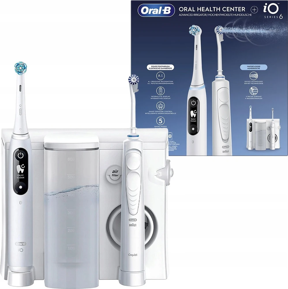 Braun Oral-B iO6 ir OxyJet dantų priežiūros rinkinys