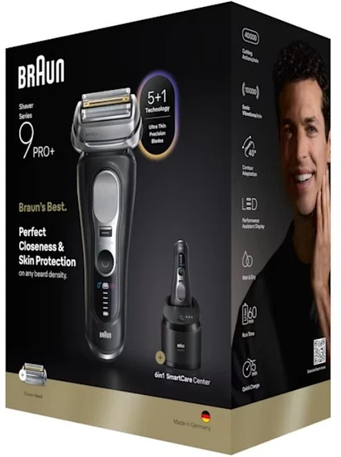 Braun Series 9 PRO+ elektrinis skustuvas, juodas