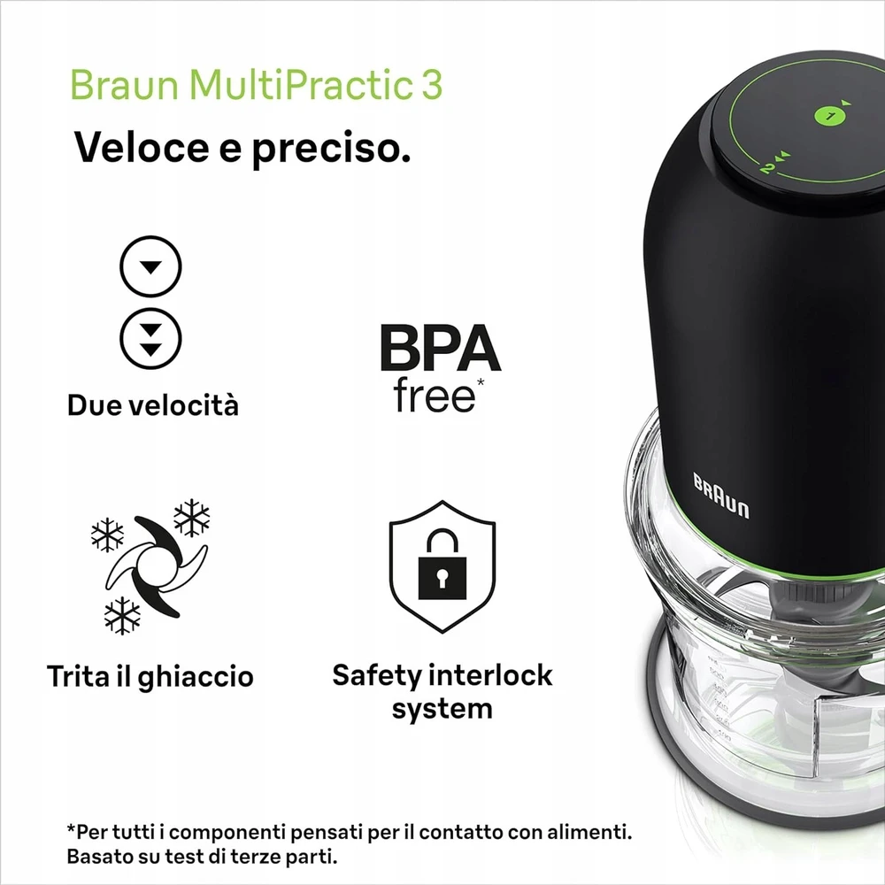 Braun CH3011BK 0,5 L 500 W Juoda