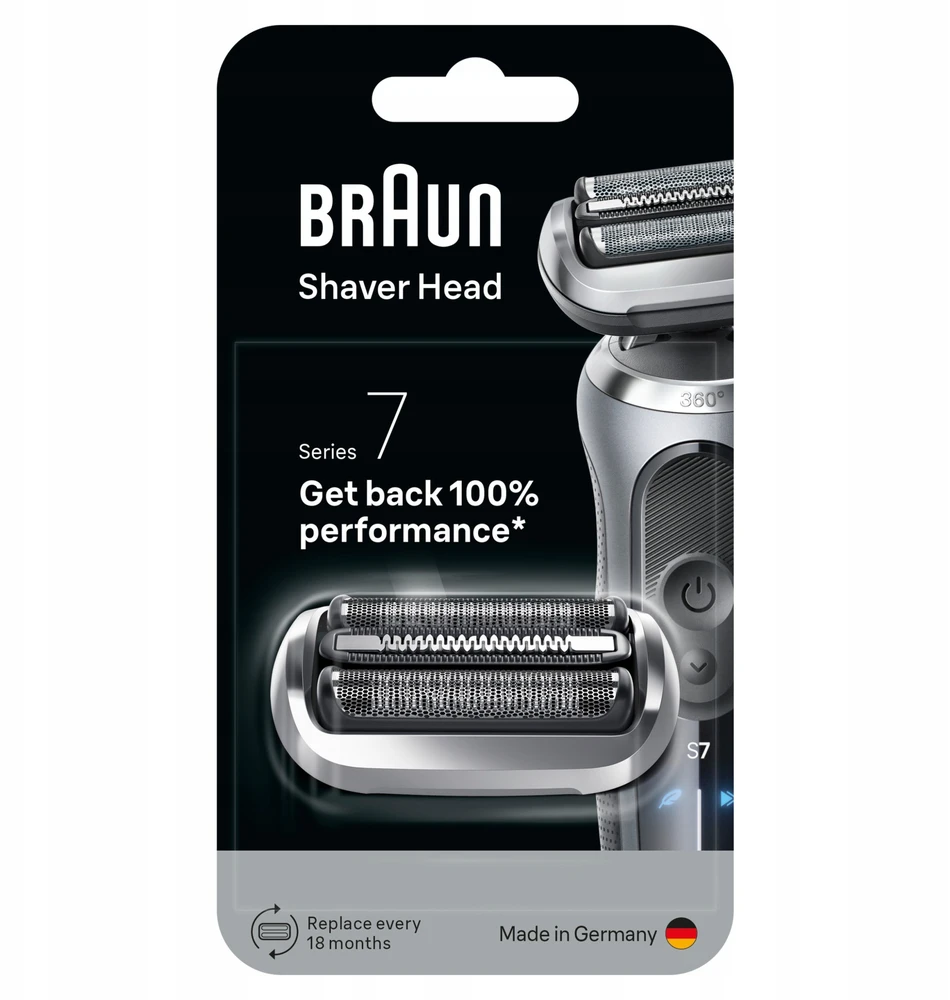Braun 74S skustuvo galvutės pakaitalas, 7 serija, Sidabrinis