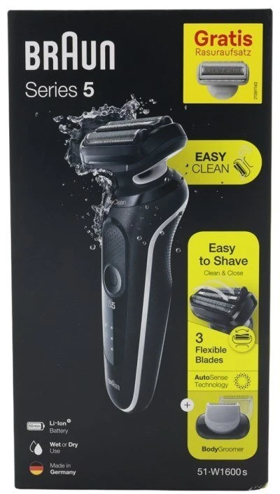 Braun Series 5 51-W1600s Skustuvas Juoda, Balta