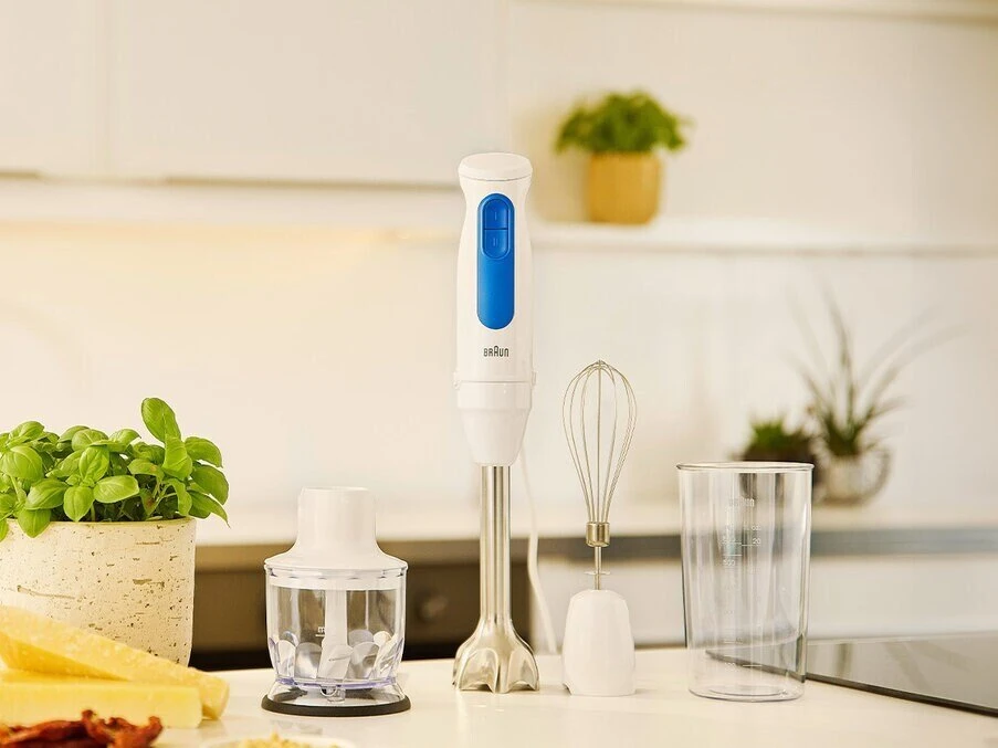 Plakiklis Maišytuvas Braun Braun MultiQuick 3 MQ30202M Maišytuvas immersyjny 900 W Baltas
