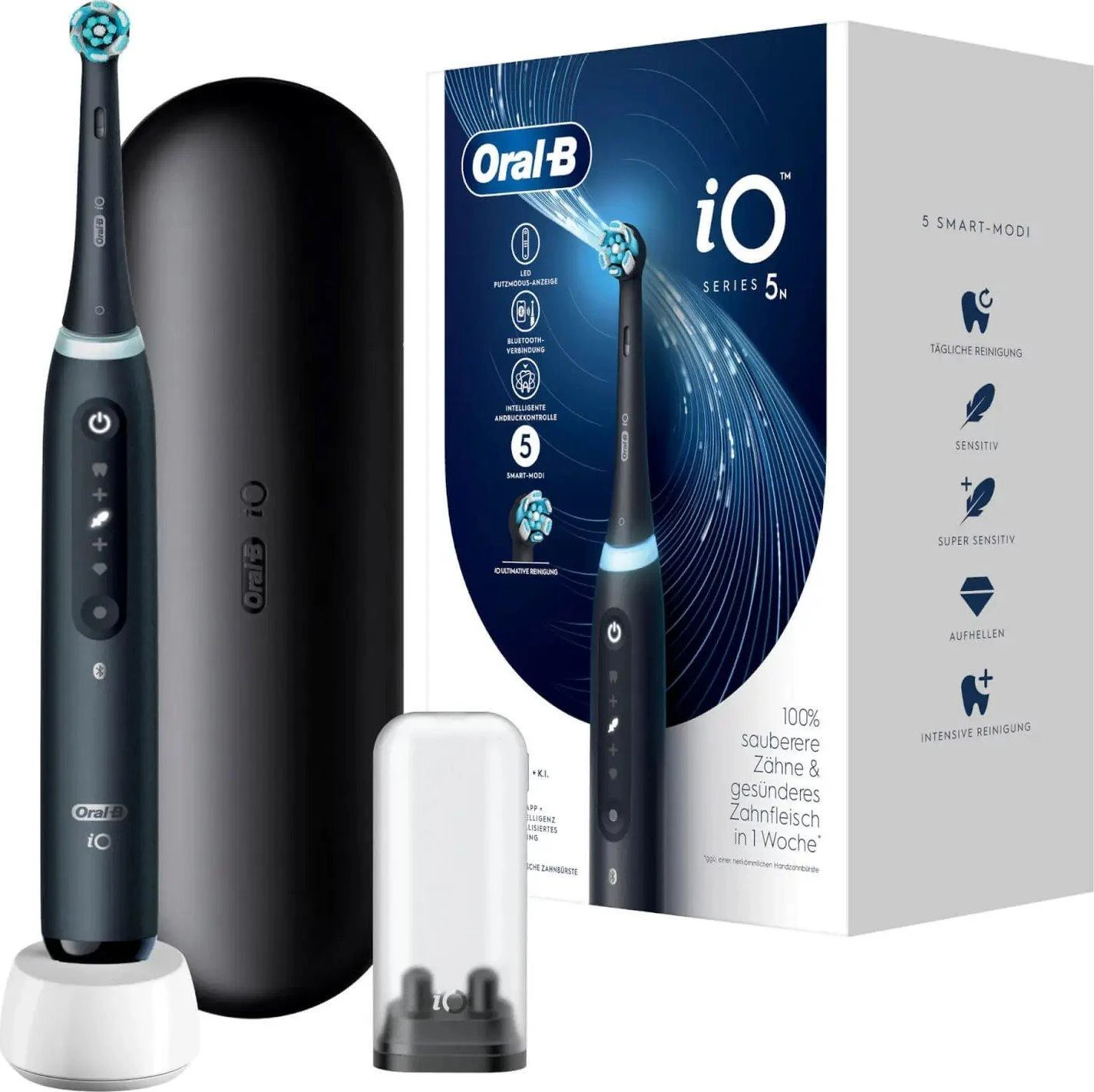 Braun iOG5.1B6.2DK Oral-B iO5 Elektrinis Dantų Šepetėlis Matt Juodas