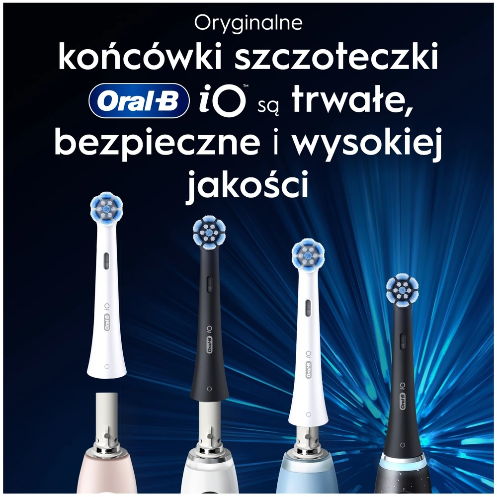 Końcówka Oral-B Braun Oral-B iO Gentle Clean 8-pack, juodas brush galvutės, for sensitive areas and healthier gums