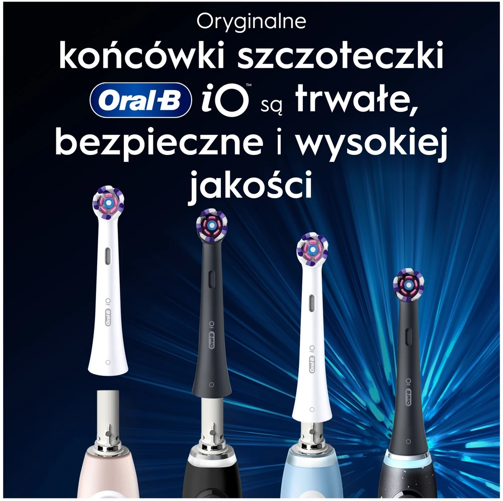 Braun Oral-B iO Radiant Baltas 8-pack, baltas brush galvutės, for a brightening clean