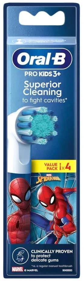Oral-B pakaitinis dantų šepetėlis vaikams Spiderman 4U