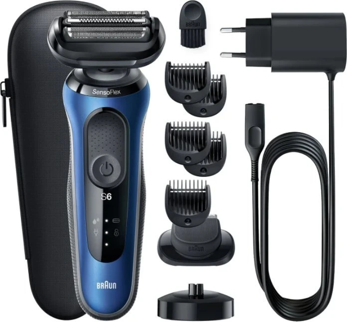 Barzdaskutė Braun Series 6 61-B4500cs Skustuvas Apkarpymo mašinėlė Juoda, Mėlyna