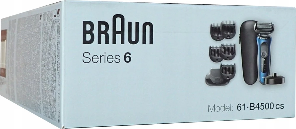 Barzdaskutė Braun Series 6 61-B4500cs Skustuvas Apkarpymo mašinėlė Juoda, Mėlyna