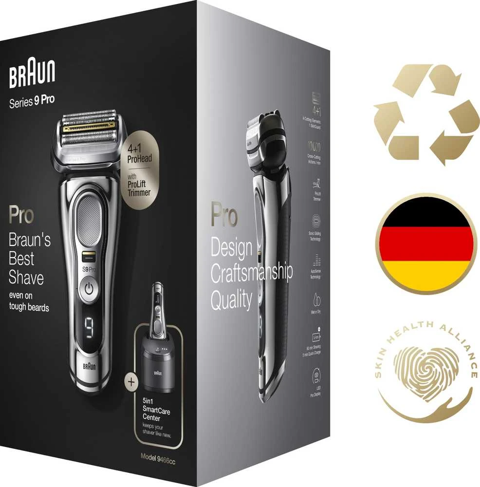 Braun Seria 9 Pro 9466CC sidabrinė