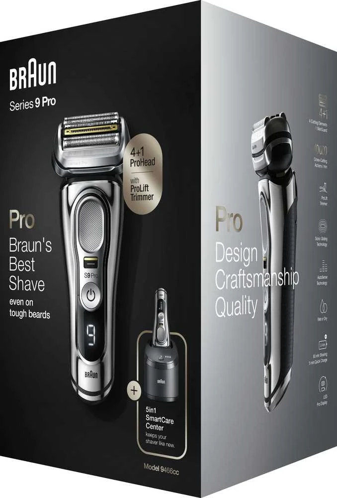 Braun Seria 9 Pro 9466CC sidabrinė