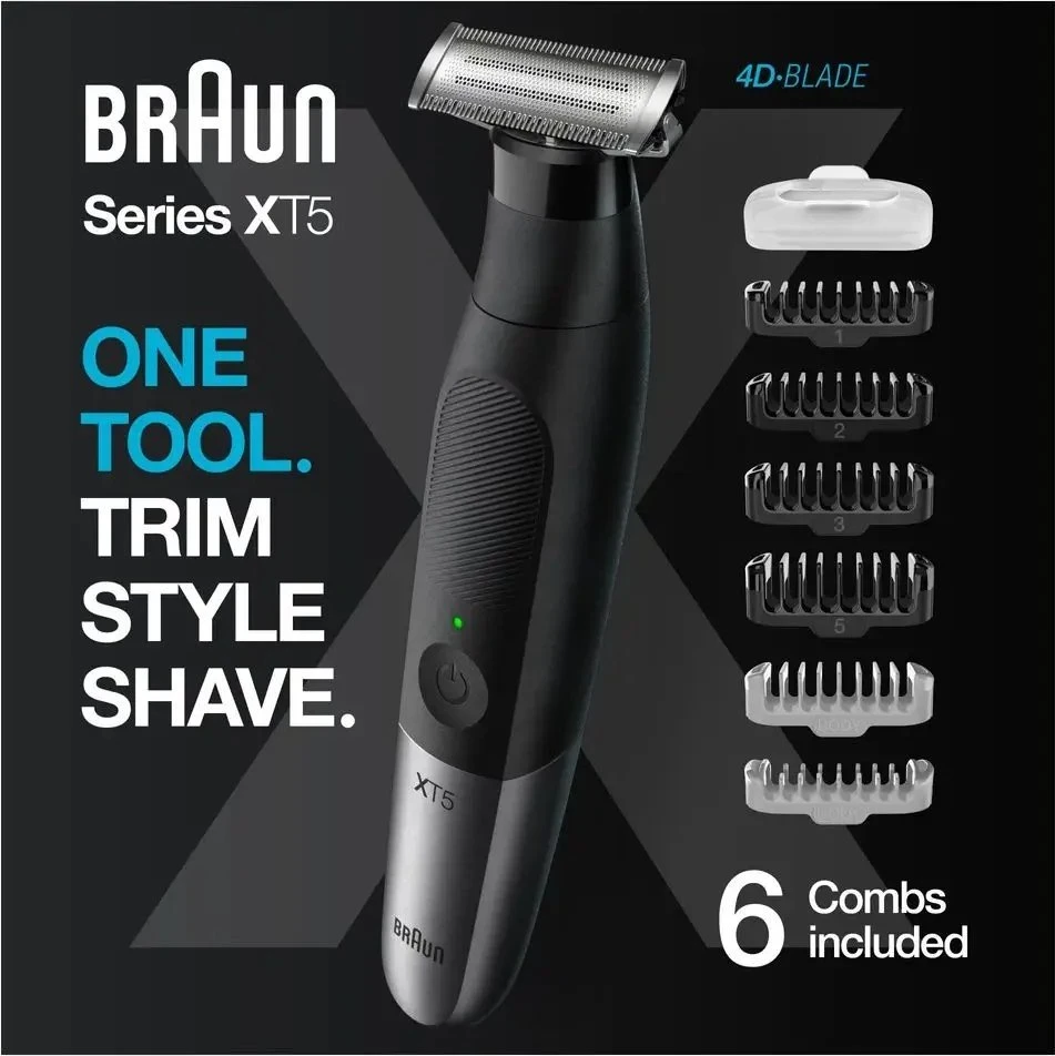 BRAUN XT 5200 Barzdakirpė, barzdaskutė ir kūno plaukų kirptuvas