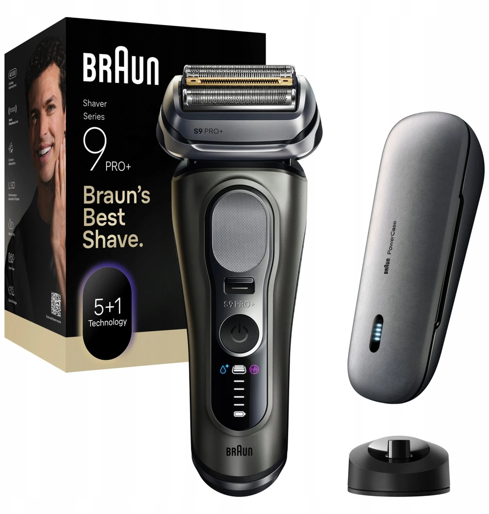 Braun 9625S Barzdaskutė Series 9 PRO+ Power Case / pilkas