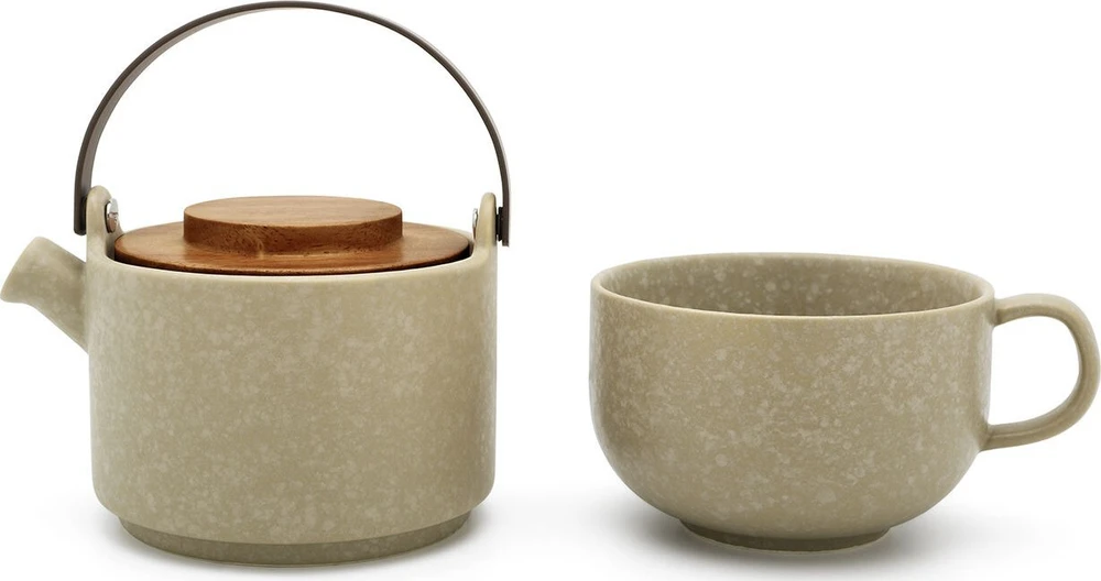 „Bredemeijer“ arbatos puodelis vienam asmeniui, Umea, smėlio spalvos / akacijos spalvos, dangtelis, 142024