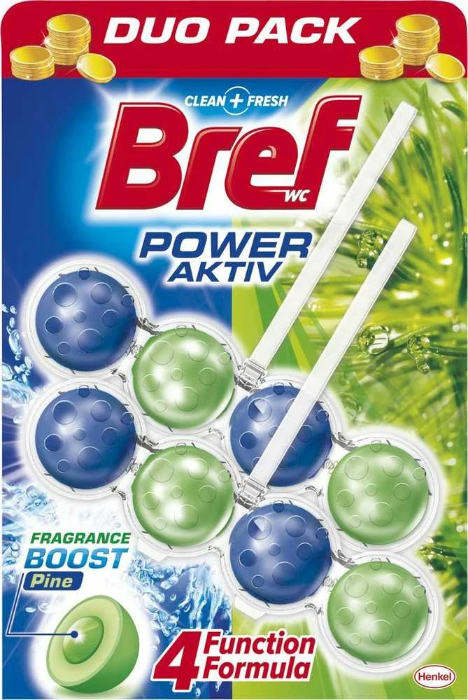 WC valiklis-gaiviklis BREF POWER AKTIV PINE, 2×50 g