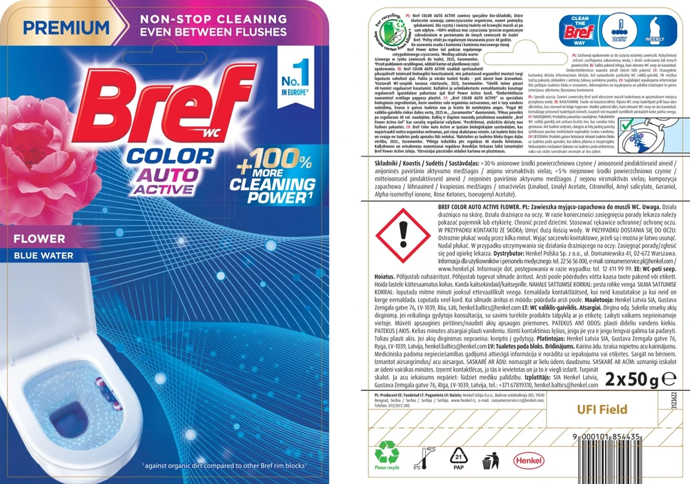 Bref WC valiklis-gaiviklis CA Flower 2x50g