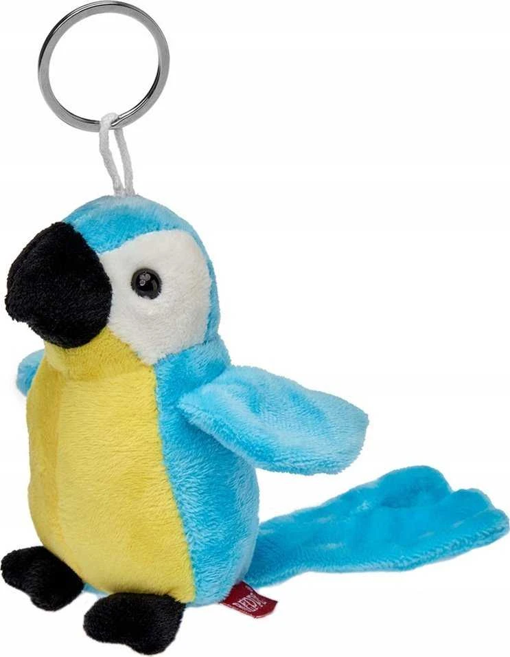 Beppe Pliušinis pakabutis - mėlynoji papūga ara, 11 cm aprašymas - Prekės nuotrauka