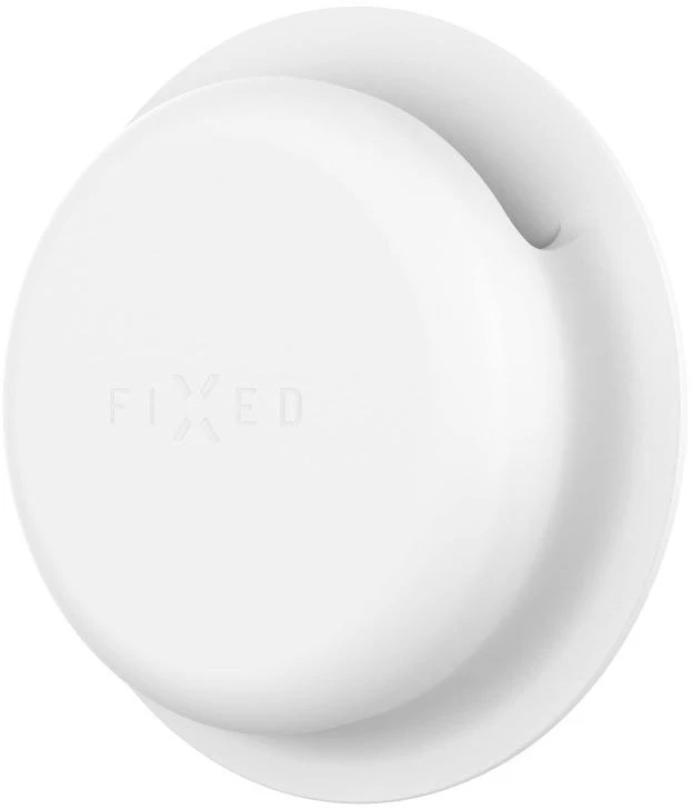 Dėklas FIXED Silky Sticker skirtas Apple AirTag, double pack, baltos spalvos
