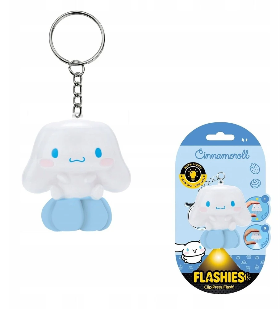 Kids Licensing Raktų pakabukas KIDS Pakabutis žibintuvėlis Cinnamoroll LED raktams ir kuprinei vaikams licencija / Cin0020 (SB12163)