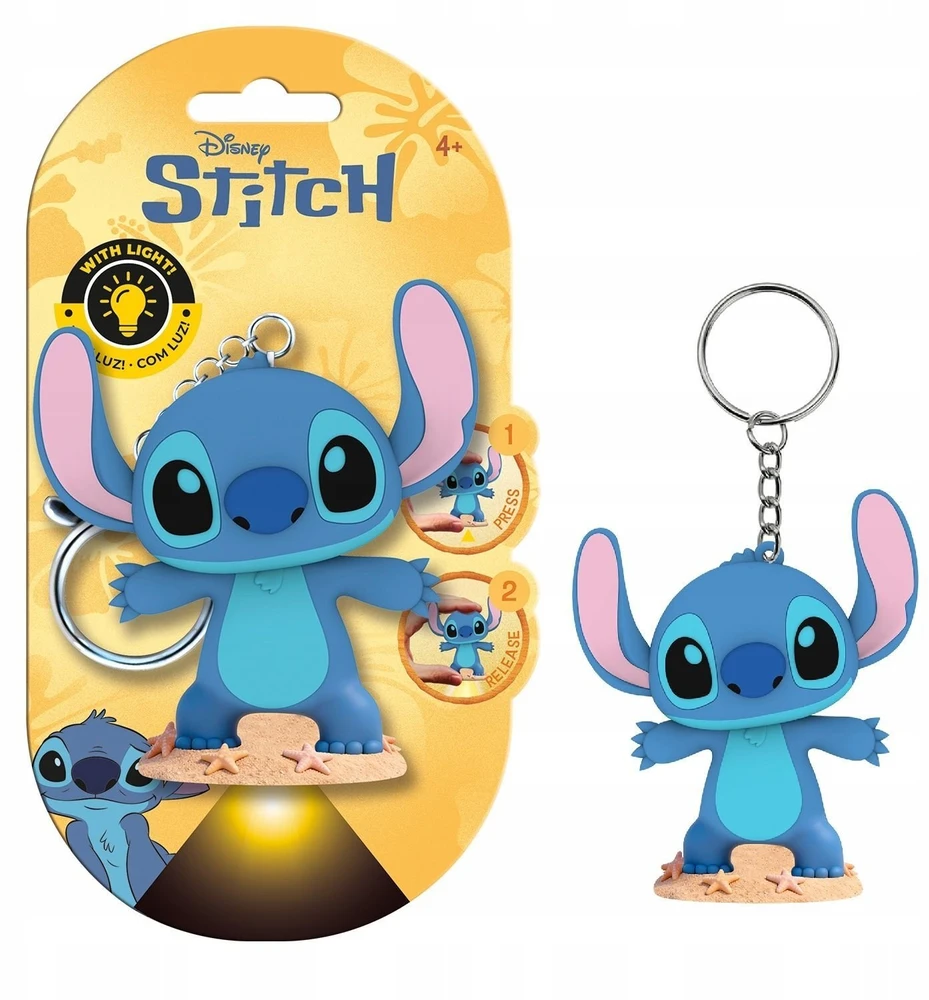 Kids Licensing Raktų pakabukas vaikams su žibintuvėliu Stitch LED raktams ir kuprinei, licencijuotas produktas / St00150 (SB12160)