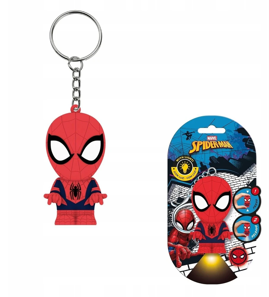 Kids Licensing Breloczek KIDS Pakabutis Žibintuvėlis Spider-man DC LED Do Kluczy I Plecaka Dla Dzieci Licencja / Sp50120 (SB12166)