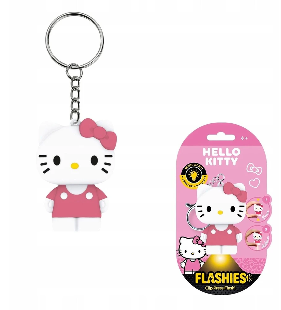 Kids Licensing Breloczek KIDS Žibintuvėlis + Breloczek Pakabutis Hello Kitty do kluczy plecaka dla dziecka Lampka / Hk00349 (SB12155)
